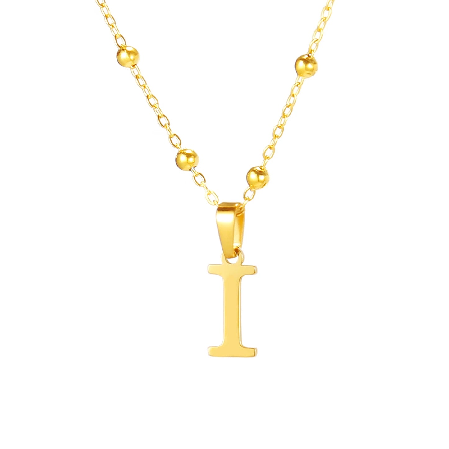 A-Z Initial Necklace for Women Gold Plated Stainless Steel Delicate Letter Pendant Necklace Personalized Name Necklace Jewelry