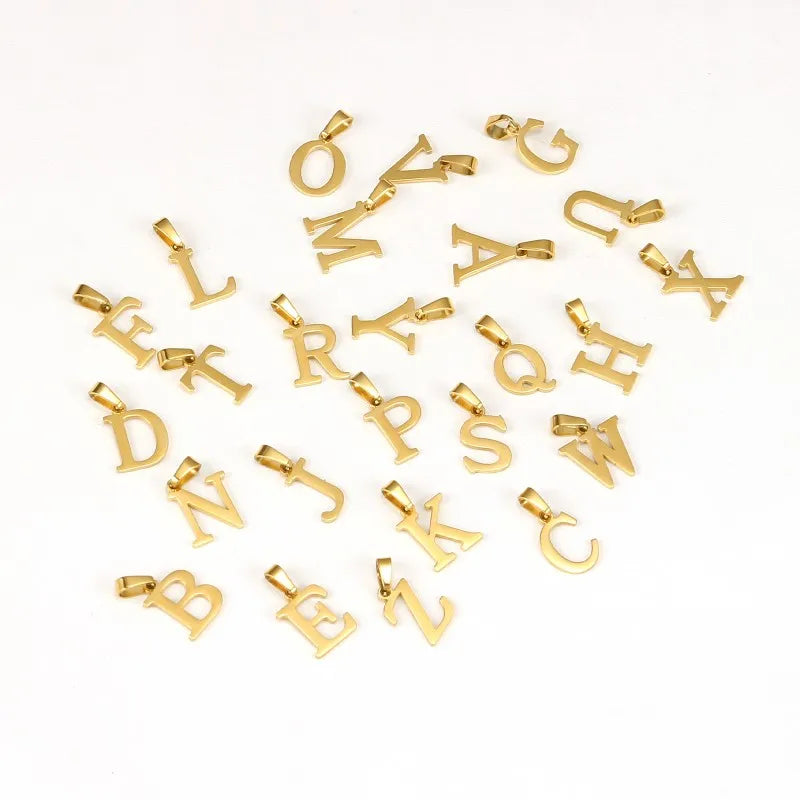 A-Z Initial Necklace for Women Gold Plated Stainless Steel Delicate Letter Pendant Necklace Personalized Name Necklace Jewelry