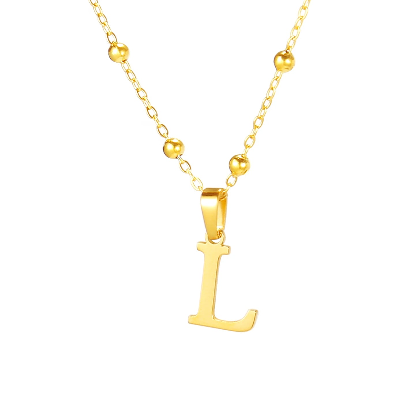 A-Z Initial Necklace for Women Gold Plated Stainless Steel Delicate Letter Pendant Necklace Personalized Name Necklace Jewelry