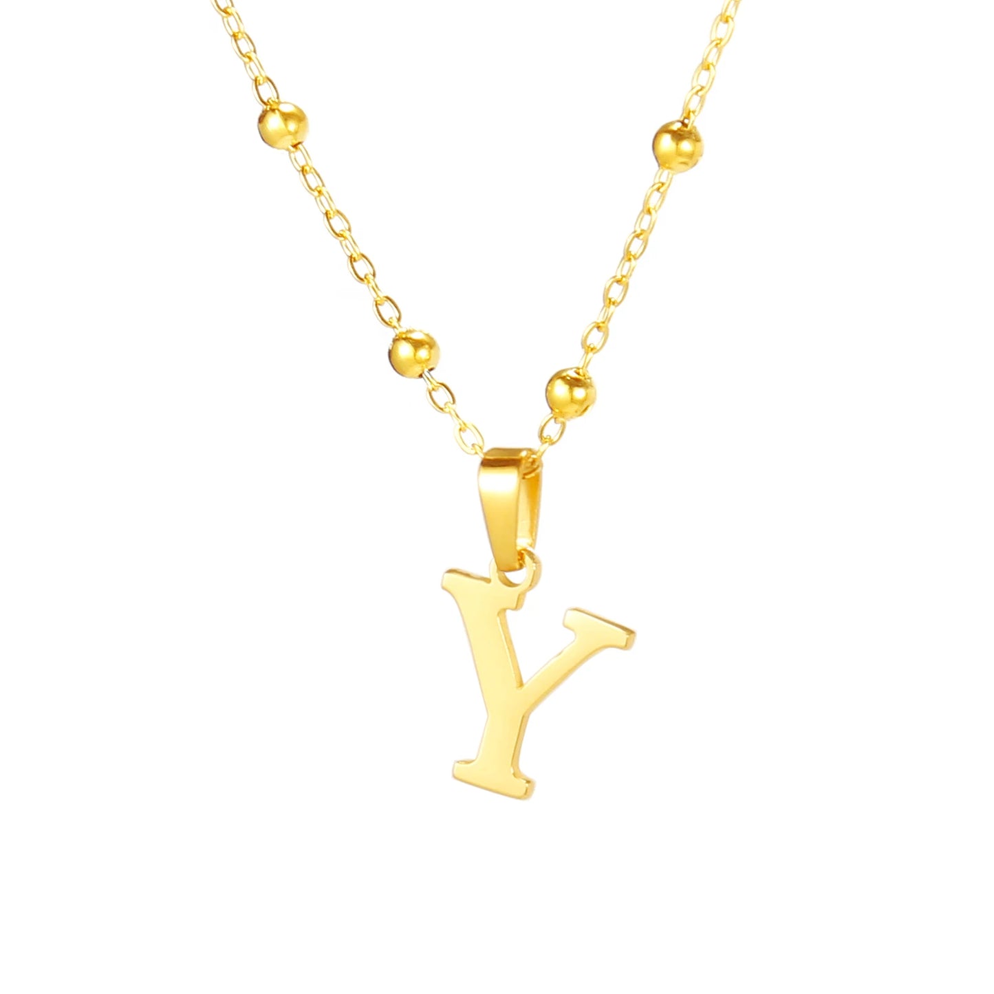 A-Z Initial Necklace for Women Gold Plated Stainless Steel Delicate Letter Pendant Necklace Personalized Name Necklace Jewelry
