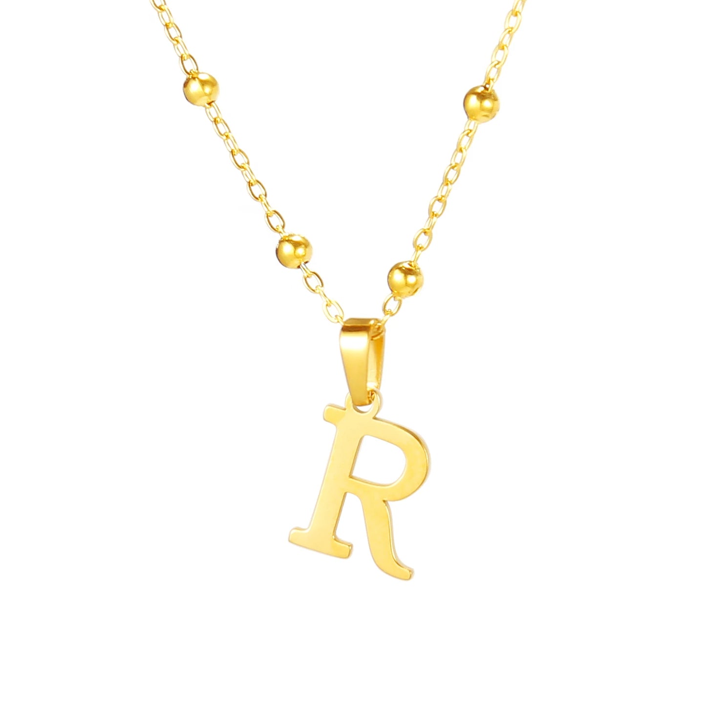 A-Z Initial Necklace for Women Gold Plated Stainless Steel Delicate Letter Pendant Necklace Personalized Name Necklace Jewelry