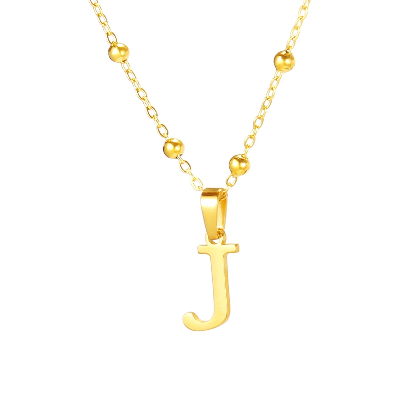 A-Z Initial Necklace for Women Gold Plated Stainless Steel Delicate Letter Pendant Necklace Personalized Name Necklace Jewelry