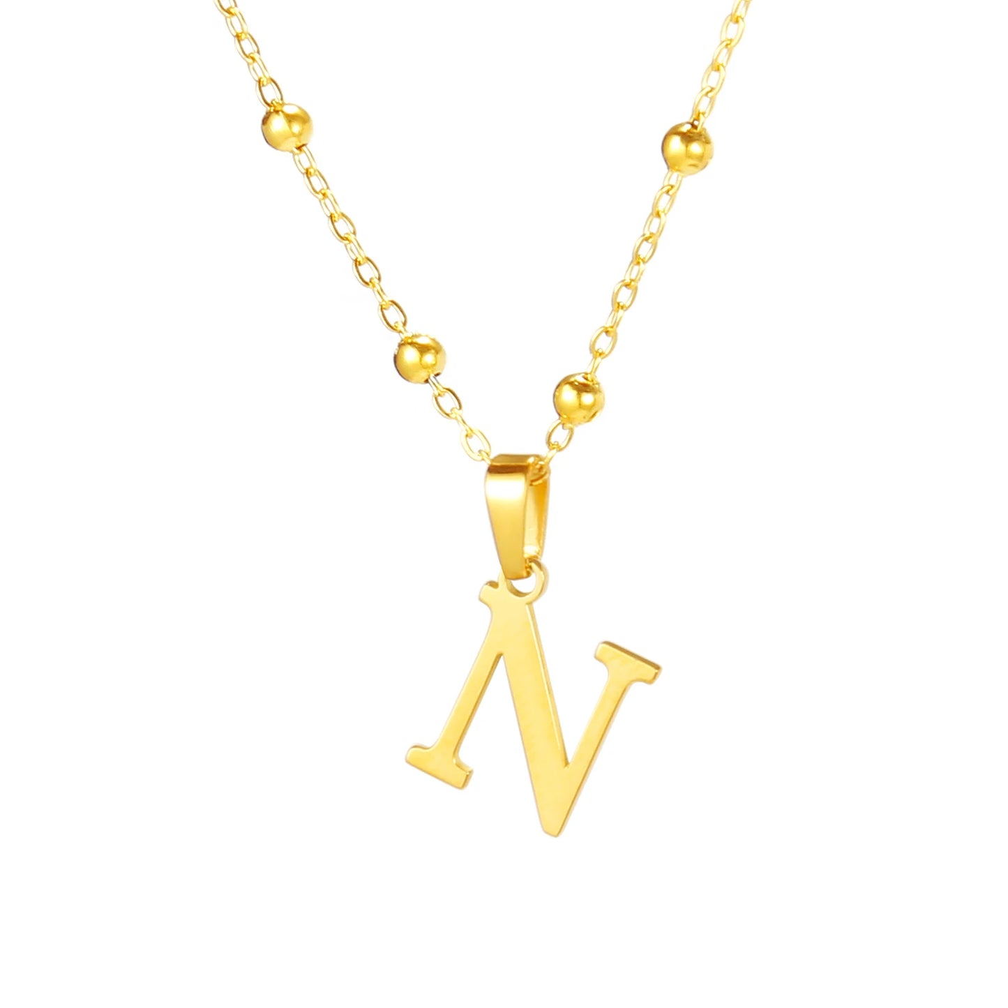 A-Z Initial Necklace for Women Gold Plated Stainless Steel Delicate Letter Pendant Necklace Personalized Name Necklace Jewelry