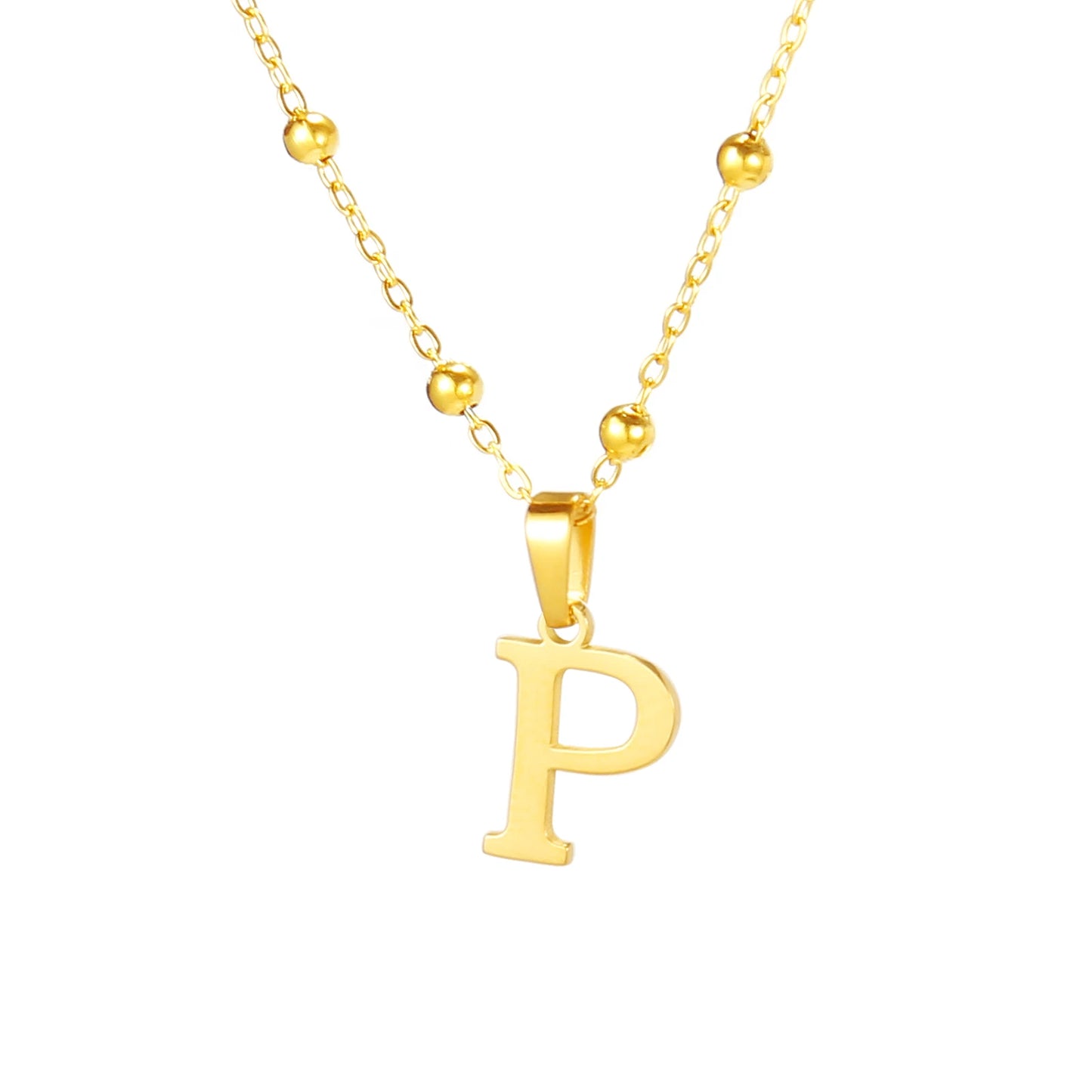 A-Z Initial Necklace for Women Gold Plated Stainless Steel Delicate Letter Pendant Necklace Personalized Name Necklace Jewelry