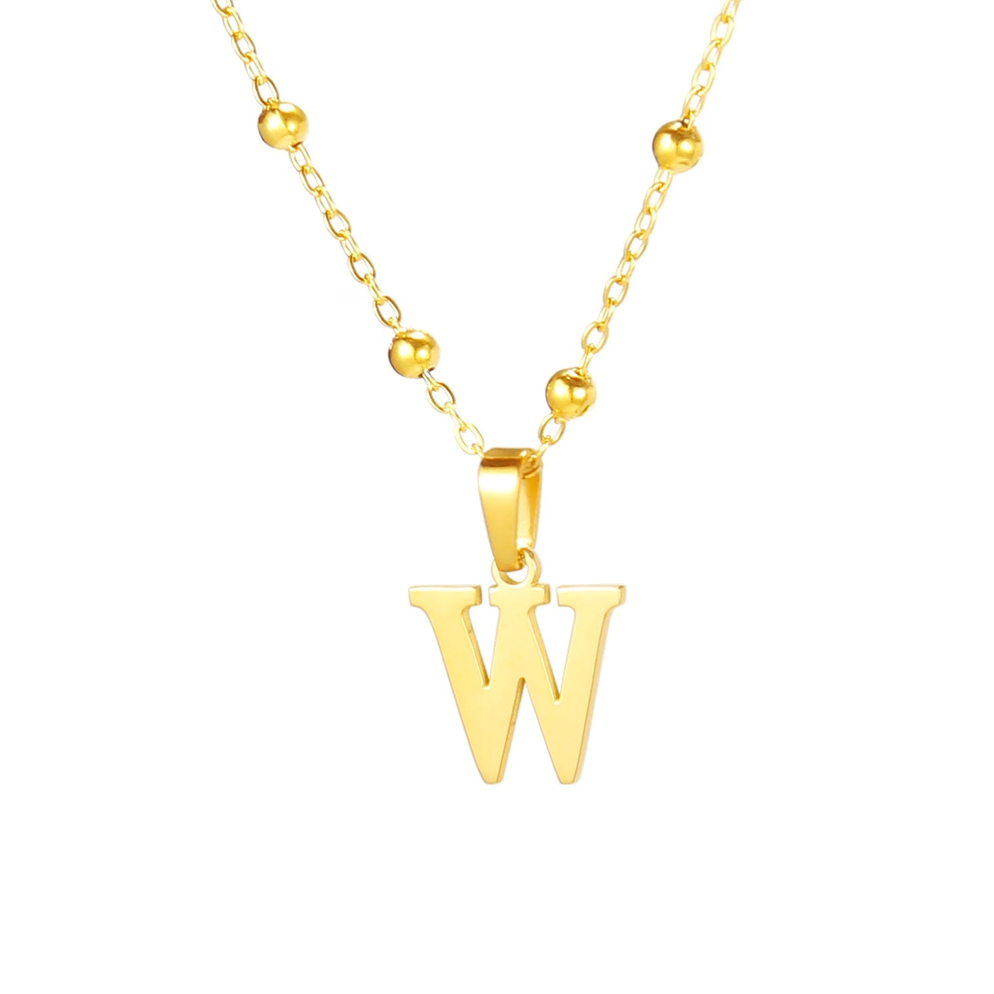 A-Z Initial Necklace for Women Gold Plated Stainless Steel Delicate Letter Pendant Necklace Personalized Name Necklace Jewelry