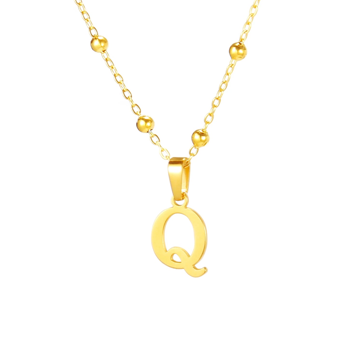 A-Z Initial Necklace for Women Gold Plated Stainless Steel Delicate Letter Pendant Necklace Personalized Name Necklace Jewelry
