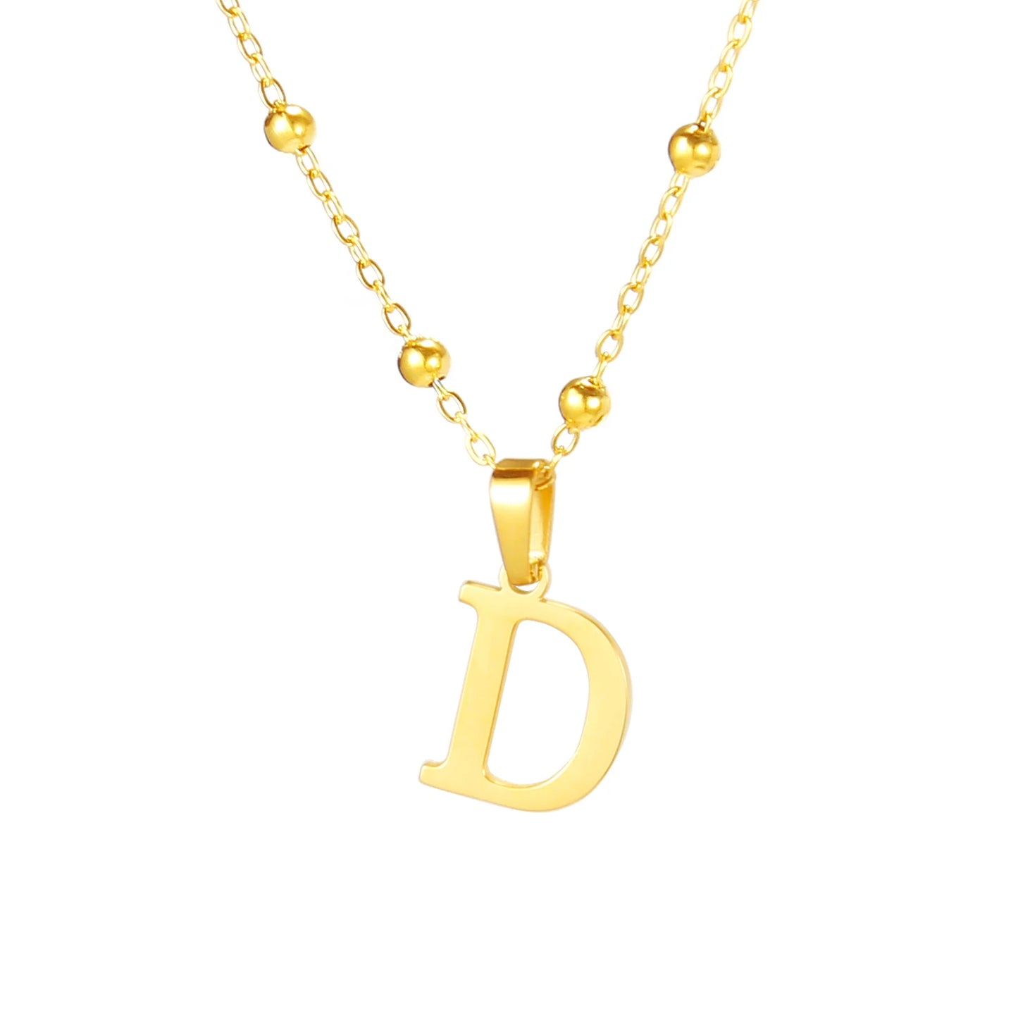 A-Z Initial Necklace for Women Gold Plated Stainless Steel Delicate Letter Pendant Necklace Personalized Name Necklace Jewelry
