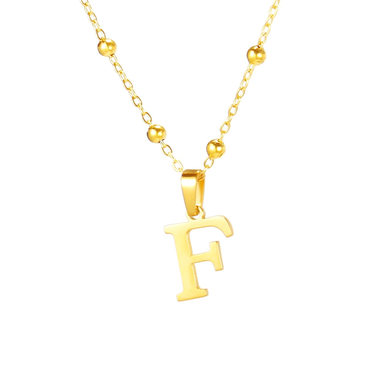 A-Z Initial Necklace for Women Gold Plated Stainless Steel Delicate Letter Pendant Necklace Personalized Name Necklace Jewelry