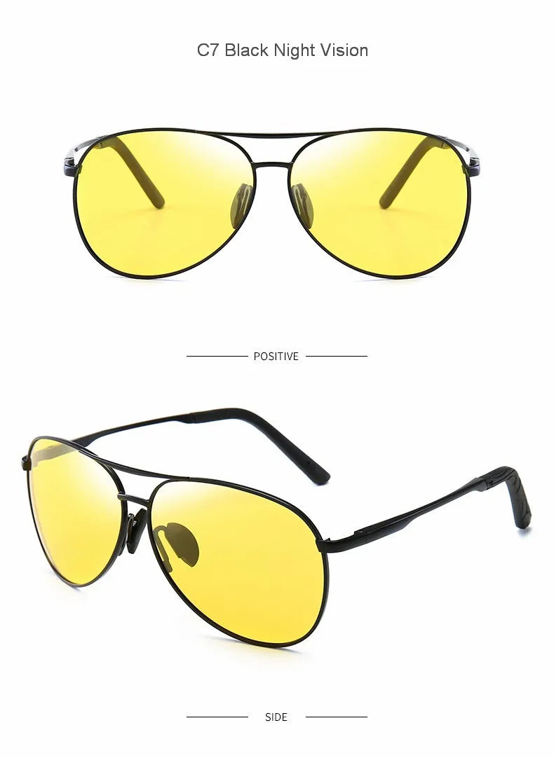 Metal Frame Polarized Sunglasses Men Color Changing Sun Glasses for Men