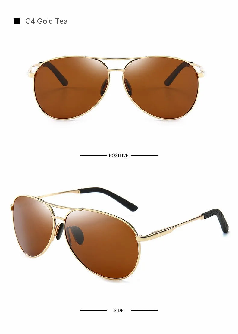Metal Frame Polarized Sunglasses Men Color Changing Sun Glasses for Men