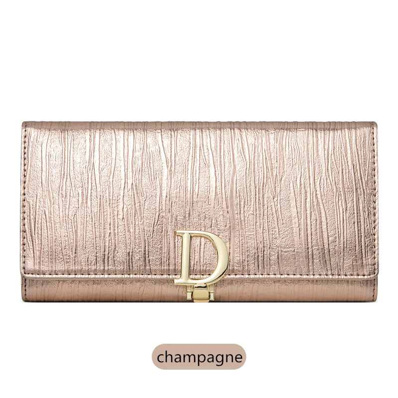 2024 New Design Women Wallets Fashion Long Phone Purse Luxury Genuine Leather Wallet