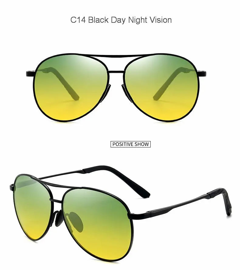 Metal Frame Polarized Sunglasses Men Color Changing Sun Glasses for Men