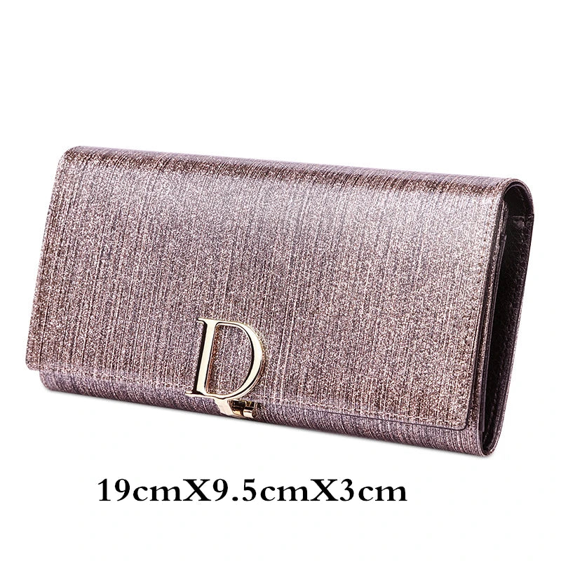 2024 Women's Long Wallet Coin Purse Luxury Genuine Leather Wallets