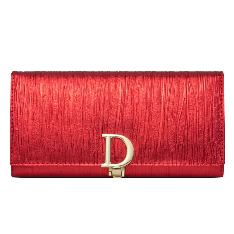 2024 Women's Long Wallet Coin Purse Luxury Genuine Leather Wallets