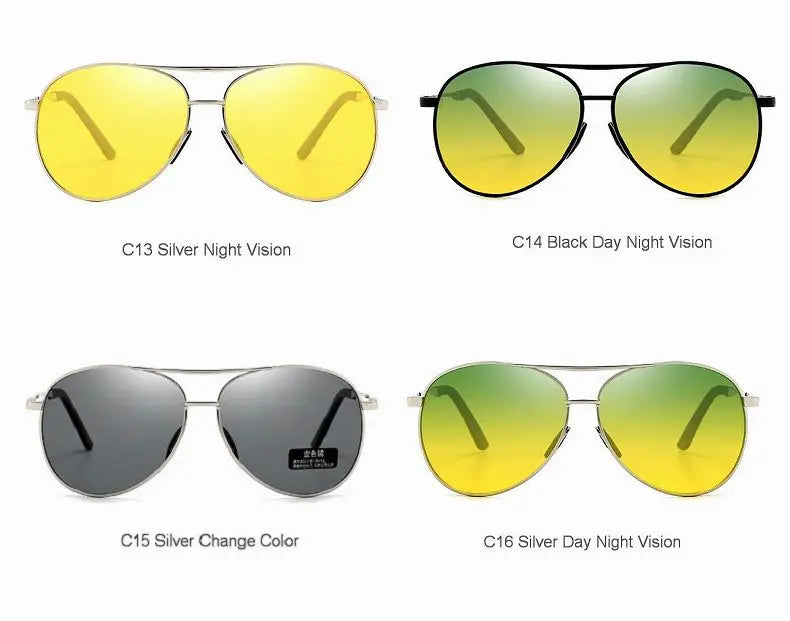 Metal Frame Polarized Sunglasses Men Color Changing Sun Glasses for Men