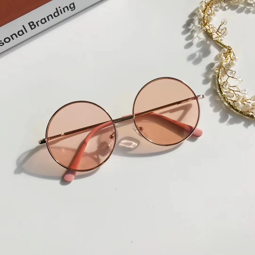 Children Vintage Round Sunglasses, Kids Eye wear