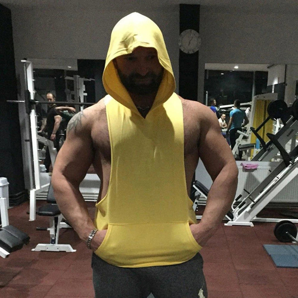 Men's Muscle Vest Sleeveless, Workout Sports Shirt, Bodybuilding Fitness Top Men Gy Clothing