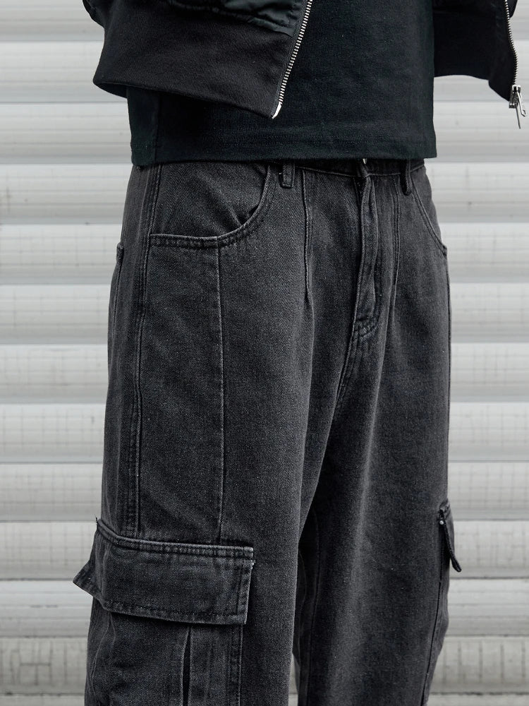Y2k New Baggy Wide Leg Denim Pants Men's Jeans Streetwear Korean Oversize Cargo Pants