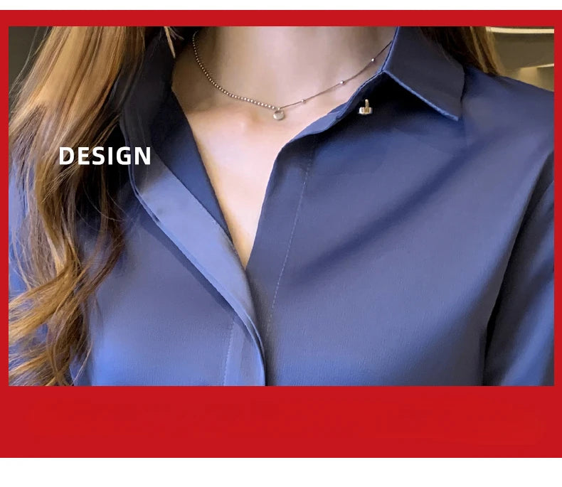 Satin Women Shirt Vintage Long Sleeve Blouse Women Silk Elegant Womens Tops