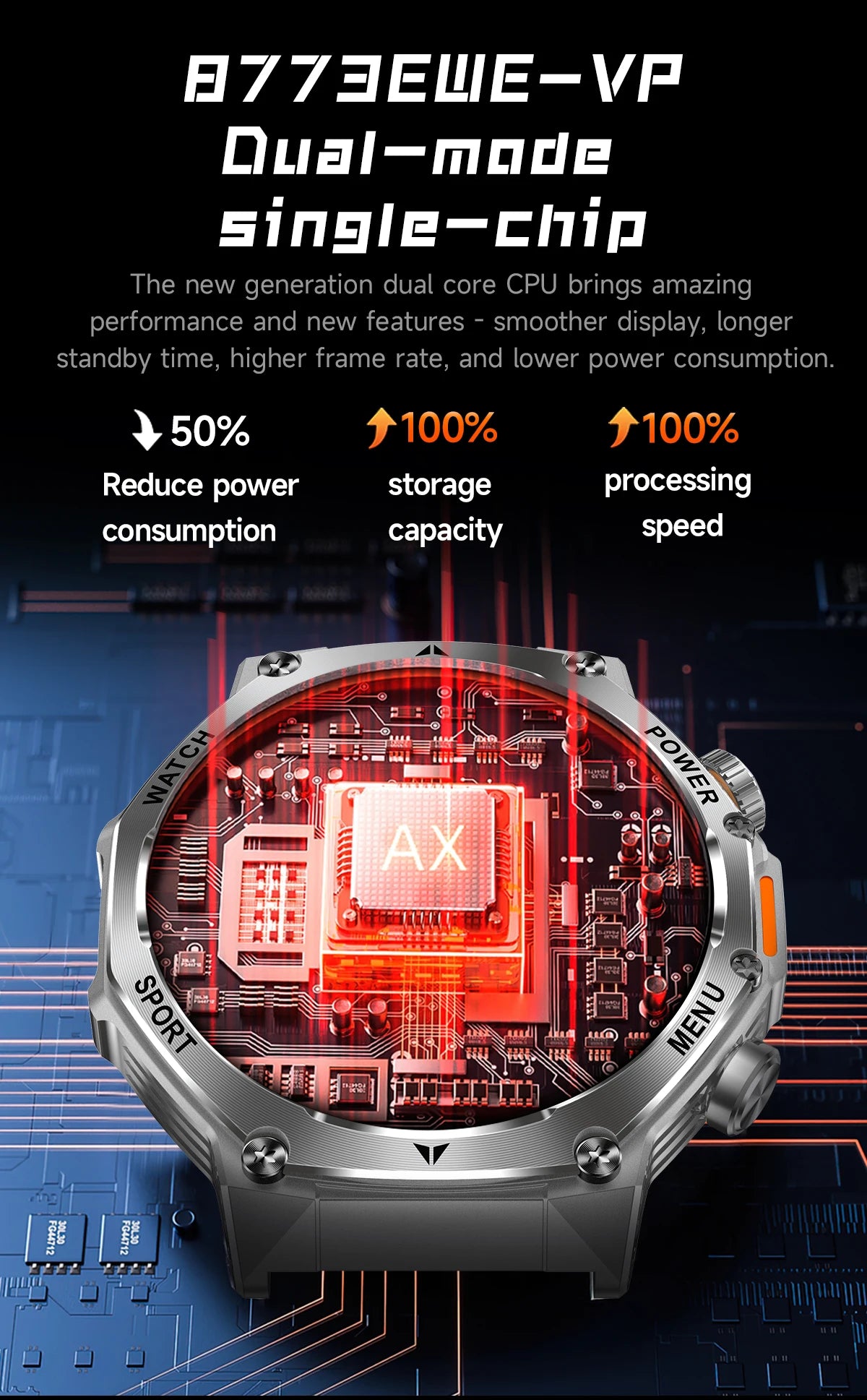Smart Watch Men 800mAh Ultra Long Battery Life Waterproof Outdoor Sport Watches Bluetooth Call Military Smartwatch 2025