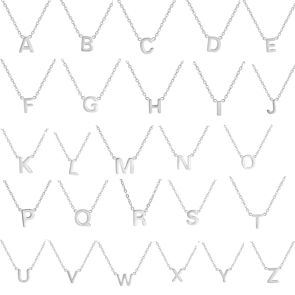 Minimalist Initial A-Z Letter Necklace for Women