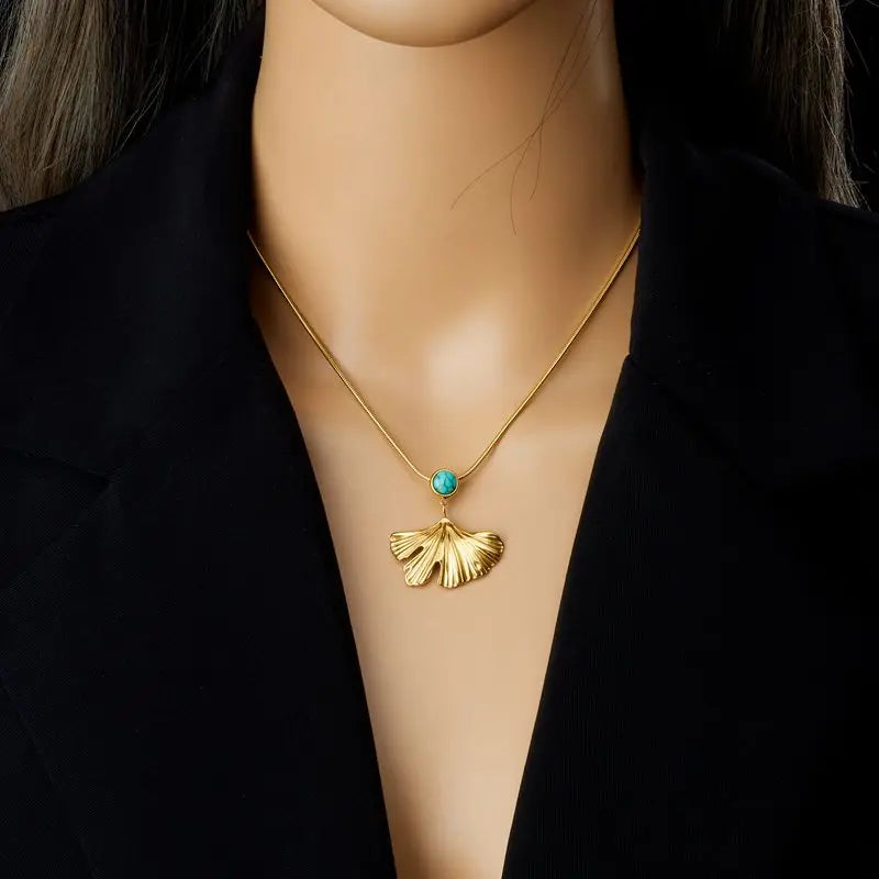 Stainless Steel White Rhinestone Flower Pendant Necklace Earrings For Women Girl Light Luxury Jewelry Set Gifts
