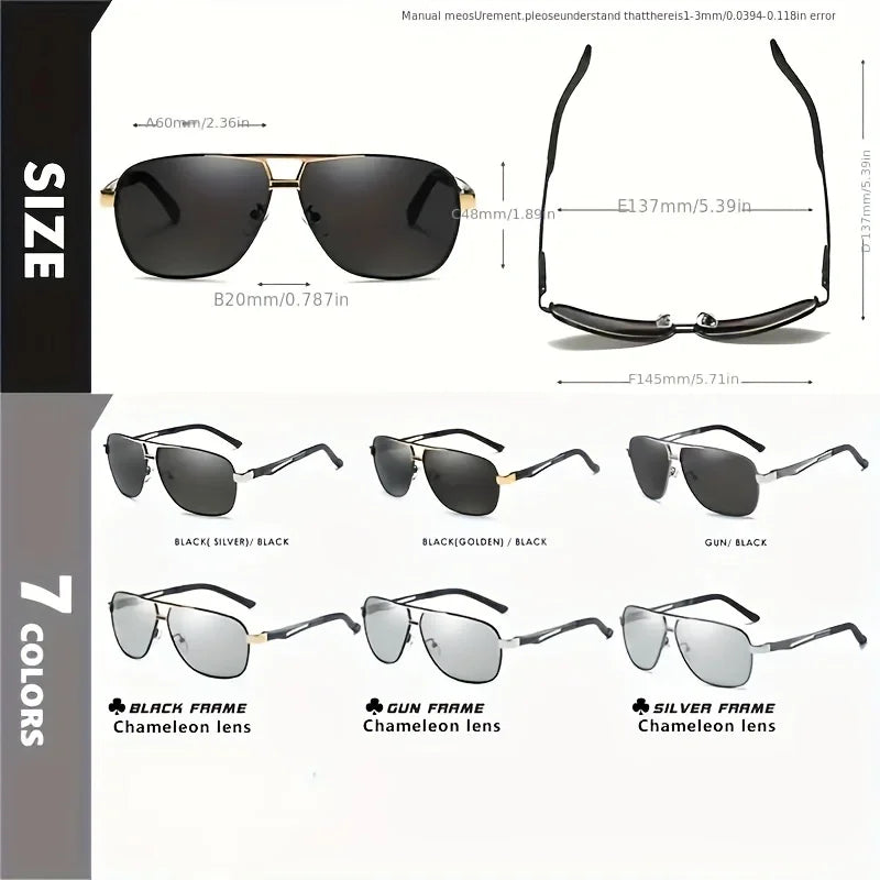Men's Big Frame Pilot Sun Glasses Design Anti-reflective, UV 400