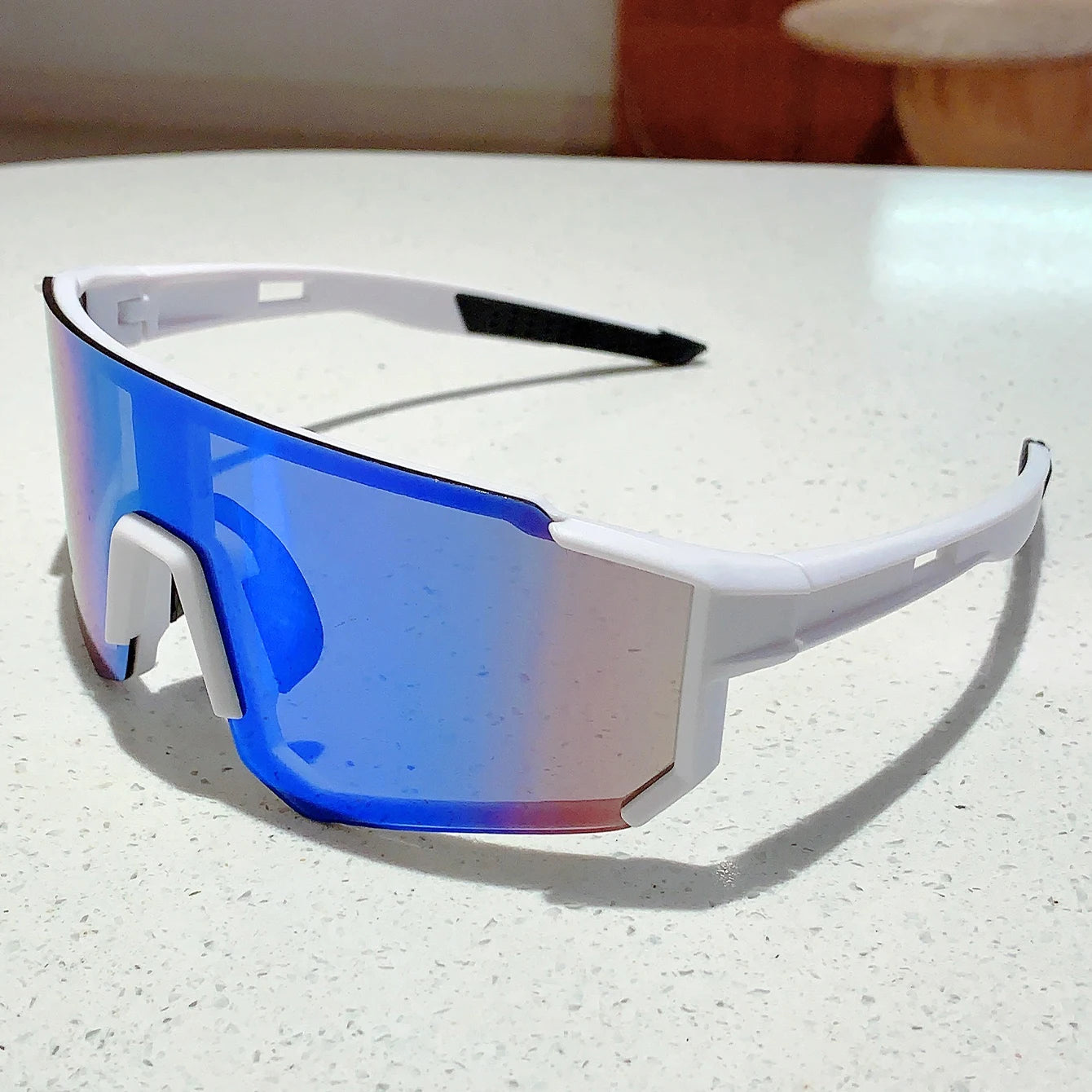 Trendy Cycling Goggles Oversized Decor, Sports Anti UV Sunglasses for Men & Women
