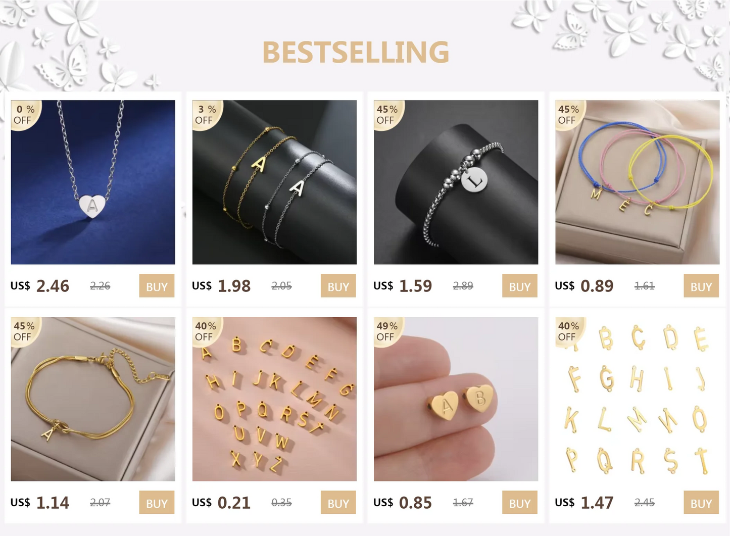 Minimalist Initial A-Z Letter Necklace for Women