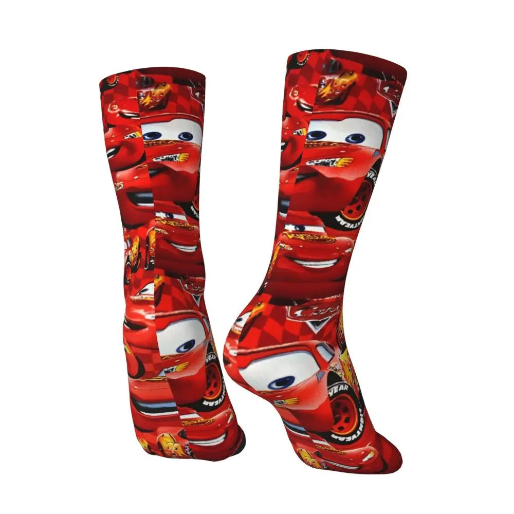 Korean Lightning Mcqueen Anti Bacterial Socks for Men & Women - 1 pair