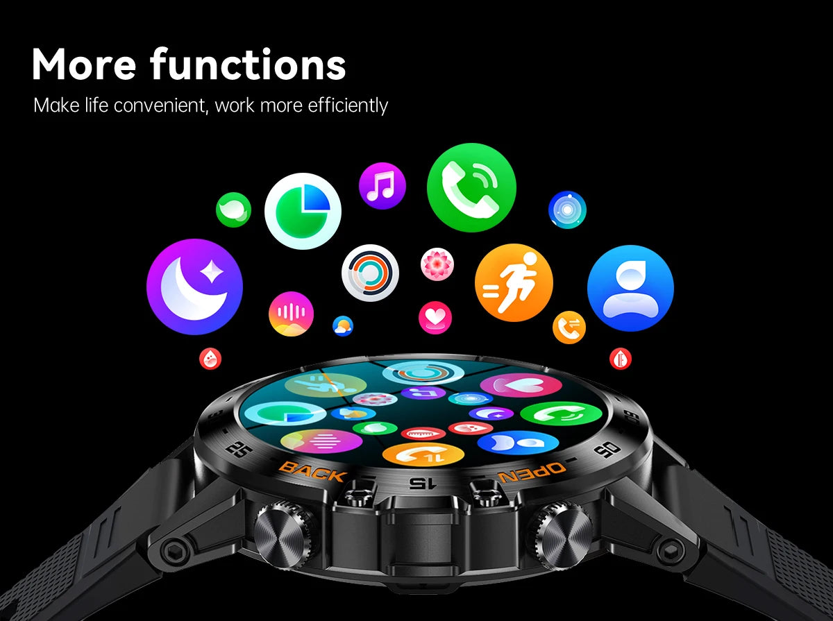 Newest 1.39" Bluetooth Call Smart Watch Men Outdoor Sport Fitness Heart Rate Health Monitoring Smartwatch for Android IOS Phone