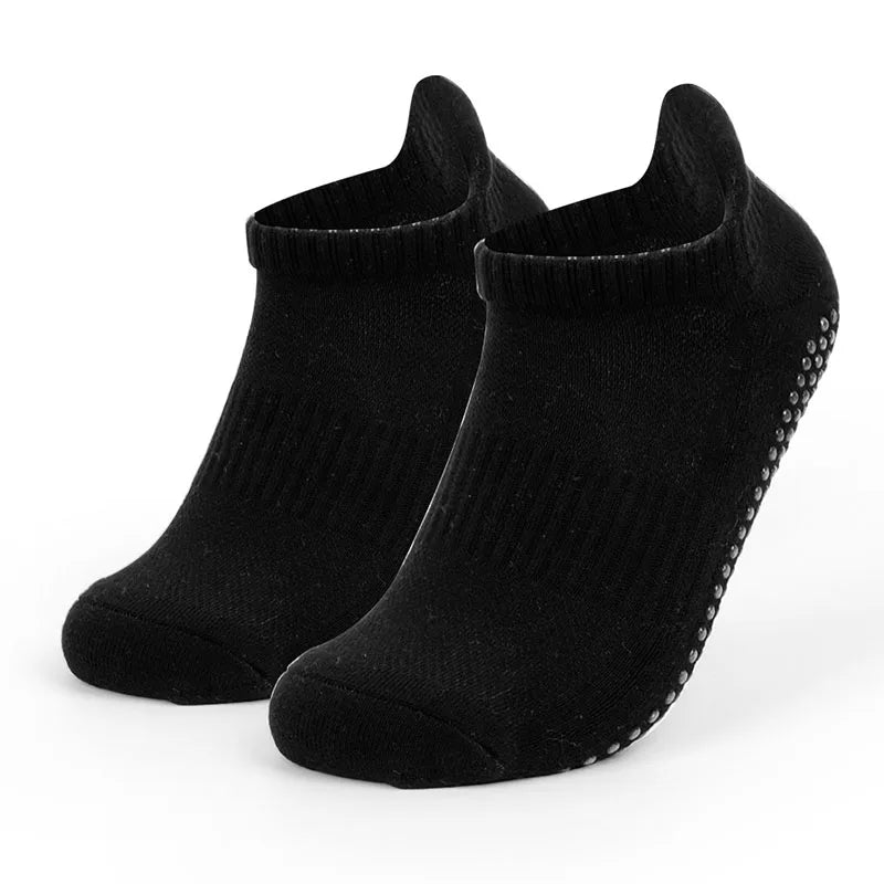 Unisex Sport Non Slip Yoga Socks with Grips Non-slip Fitness Exercise Ankle Socks - 1 pair