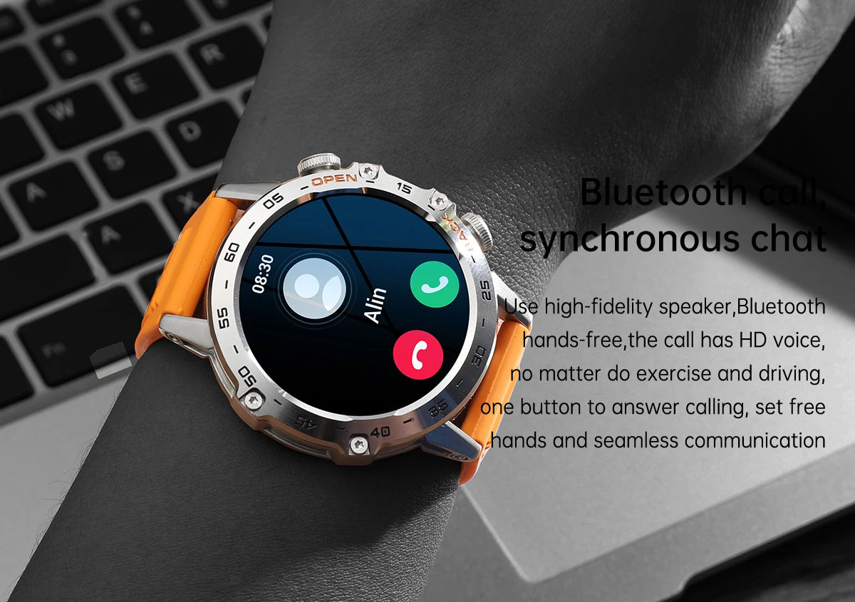 Newest 1.39" Bluetooth Call Smart Watch Men Outdoor Sport Fitness Heart Rate Health Monitoring Smartwatch for Android IOS Phone