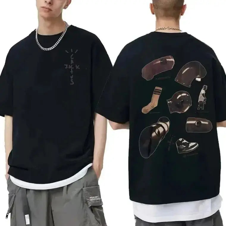 Cactus Jack Tshirt Awesome Streetwear Oversized T Shirts Men Fashion