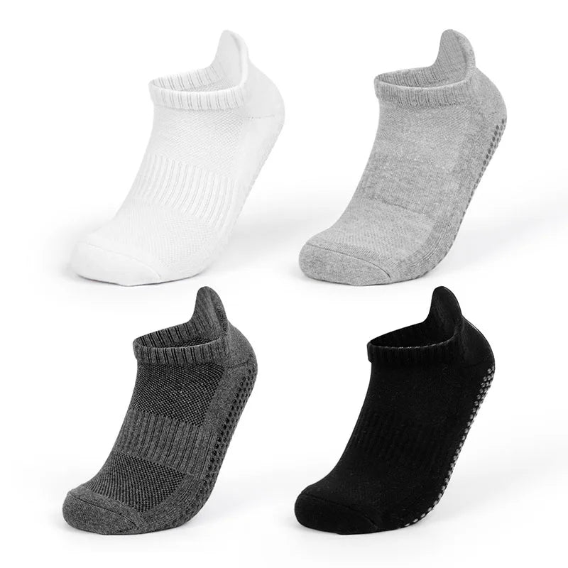 Unisex Sport Non Slip Yoga Socks with Grips Non-slip Fitness Exercise Ankle Socks - 1 pair