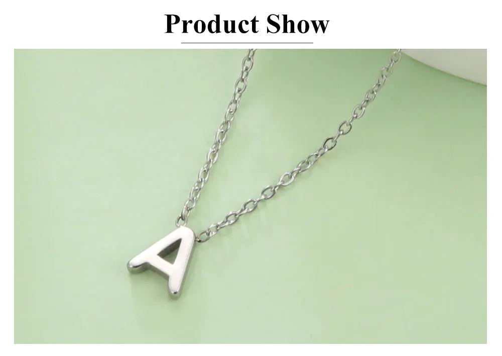 Minimalist Initial A-Z Letter Necklace for Women