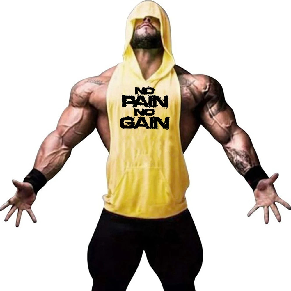 Men's Muscle Vest Sleeveless, Workout Sports Shirt, Bodybuilding Fitness Top Men Gy Clothing