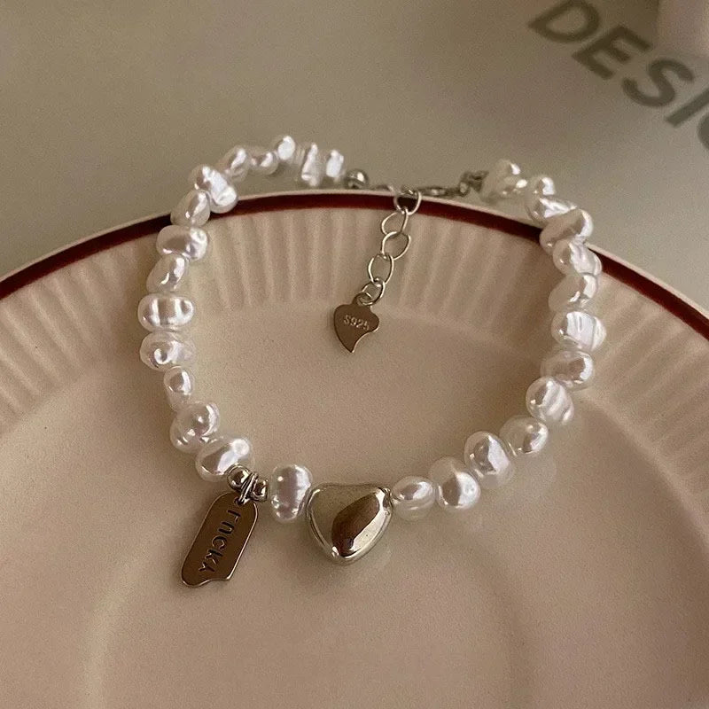 Niche Design Star Chain Tassel Bracelet for Women Fantasy Blue Crystal Beads Elastic Rope Bracelet