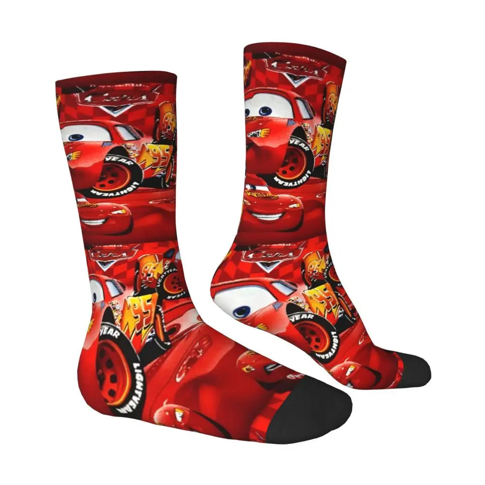 Korean Lightning Mcqueen Anti Bacterial Socks for Men & Women - 1 pair