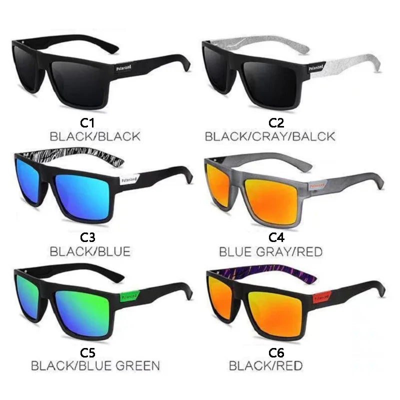 Polarized Sunglasses Fashion Square Frame Vintage Design Sun Glasses for Men