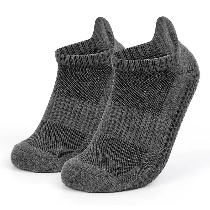 Unisex Sport Non Slip Yoga Socks with Grips Non-slip Fitness Exercise Ankle Socks - 1 pair
