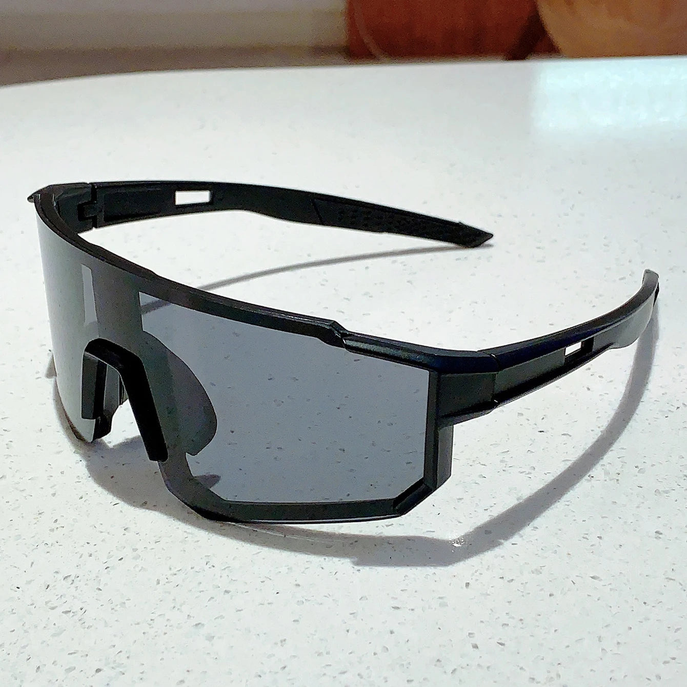 Trendy Cycling Goggles Oversized Decor, Sports Anti UV Sunglasses for Men & Women