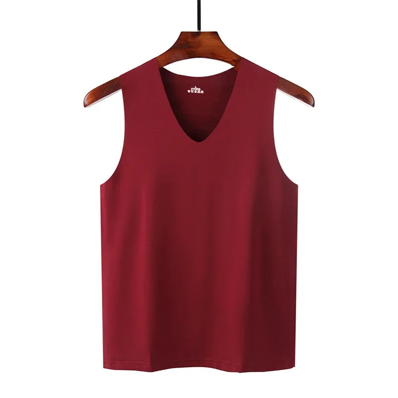 Summer Plus Size Men Clothing Tank Tops Sleeveless bottoming Fitness Men Vest, breathable sports undershirt