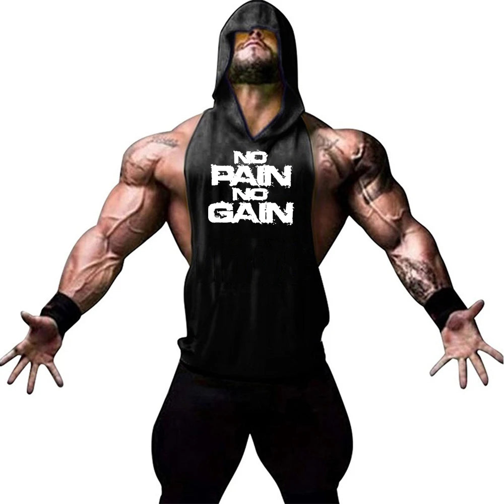 Men's Muscle Vest Sleeveless, Workout Sports Shirt, Bodybuilding Fitness Top Men Gy Clothing