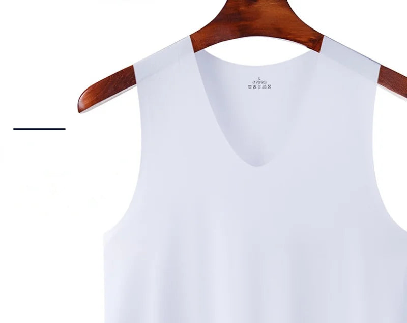 Summer Plus Size Men Clothing Tank Tops Sleeveless bottoming Fitness Men Vest, breathable sports undershirt