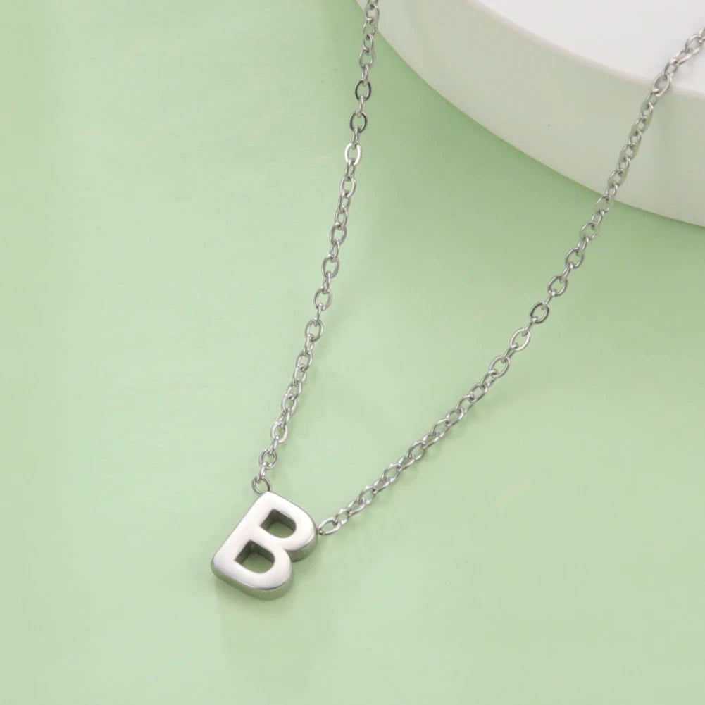 Minimalist Initial A-Z Letter Necklace for Women