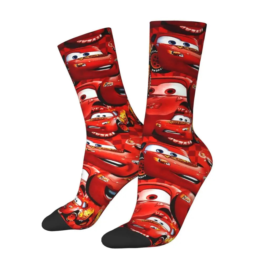 Korean Lightning Mcqueen Anti Bacterial Socks for Men & Women - 1 pair