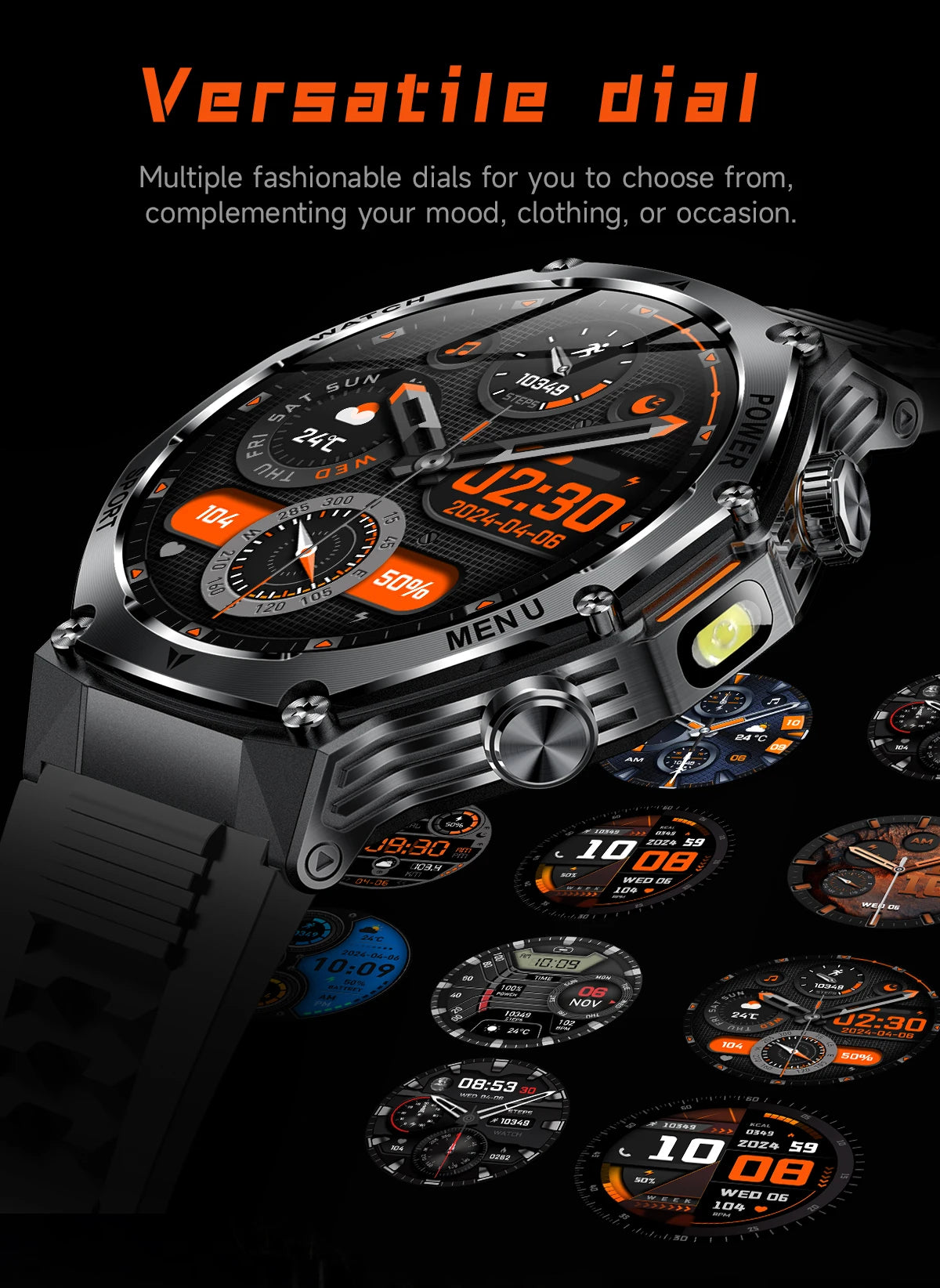 Smart Watch Men 800mAh Ultra Long Battery Life Waterproof Outdoor Sport Watches Bluetooth Call Military Smartwatch 2025
