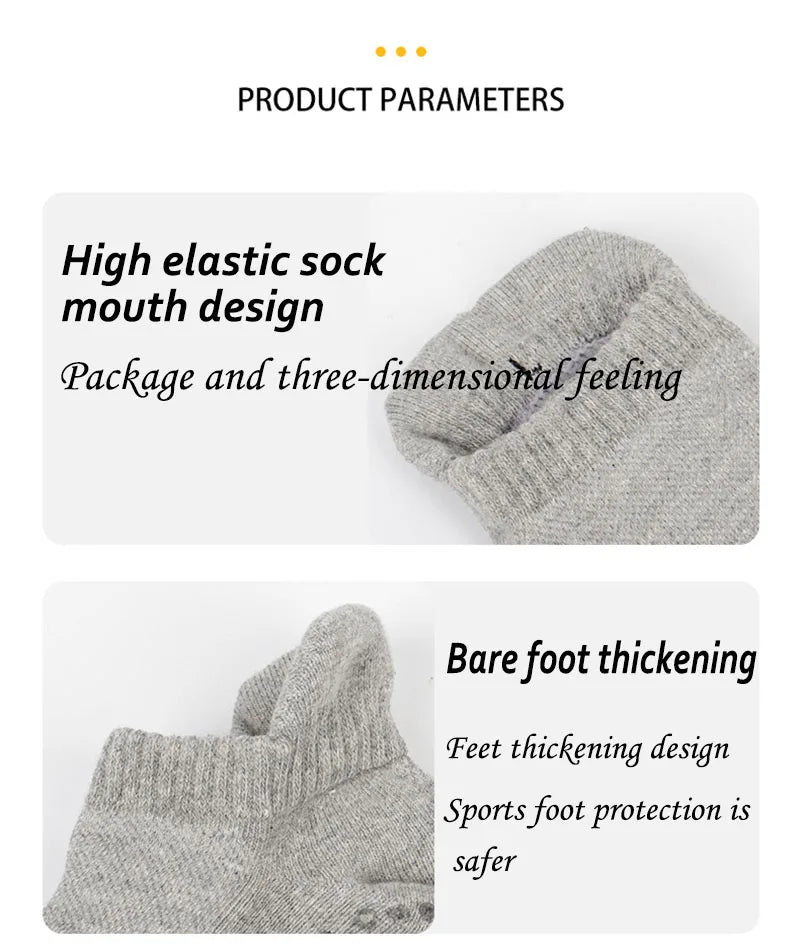 Unisex Sport Non Slip Yoga Socks with Grips Non-slip Fitness Exercise Ankle Socks - 1 pair