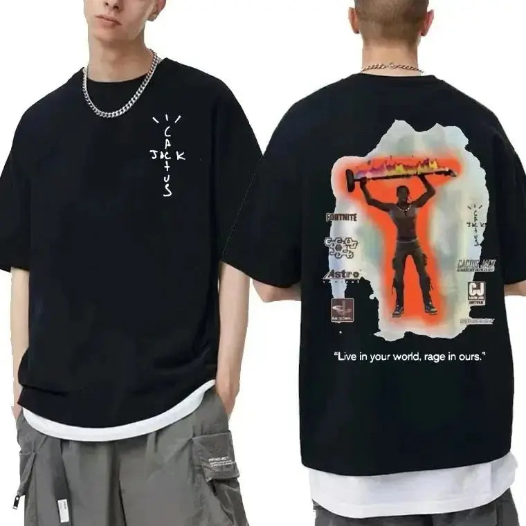 Cactus Jack Tshirt Awesome Streetwear Oversized T Shirts Men Fashion